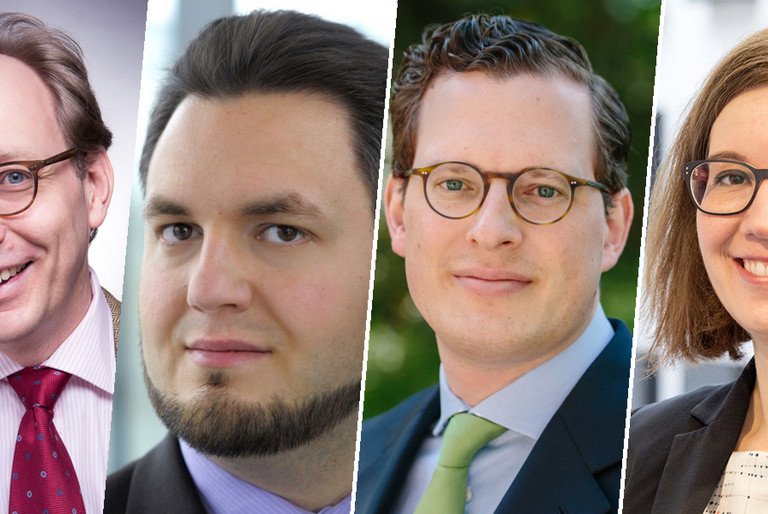 Beteiligte der Universit&auml;t Passau v.l.: Prof. Dr. Kai von Lewinski, Dr. Robert Luzsa, Prof. Dr. Moritz Hennemann, Prof. Dr. Hannah Schmid-Petri