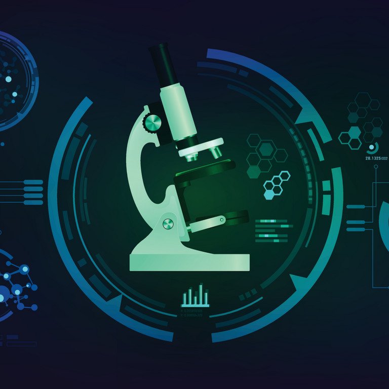 Picture of a microscope microscope and other scientific instruments. Picture: Colourbox 60743816