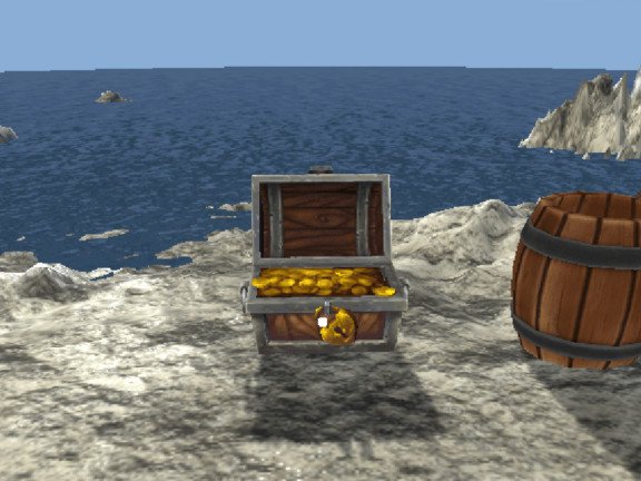 Am Ende der virtuellen Schatzsuche wartet diese Truhe.