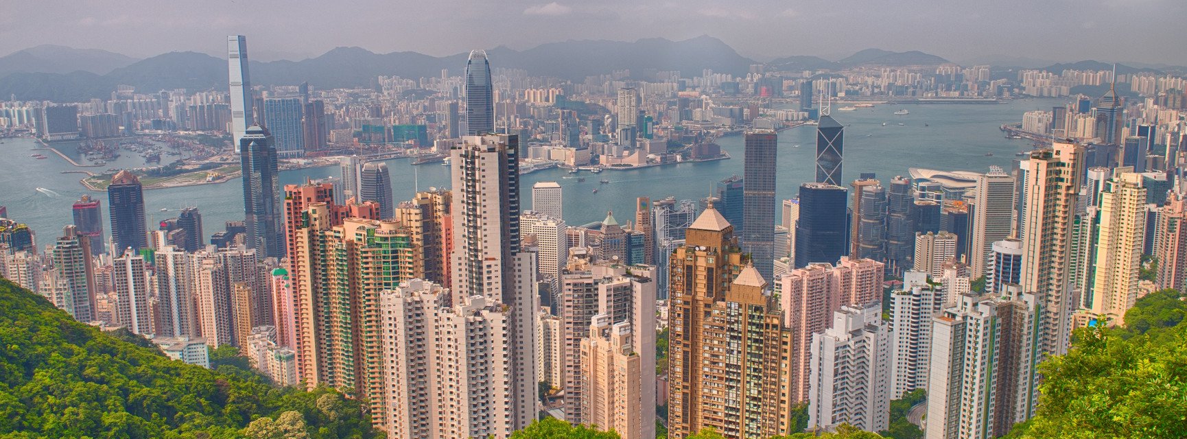 Rooftop view of Hong Kong.