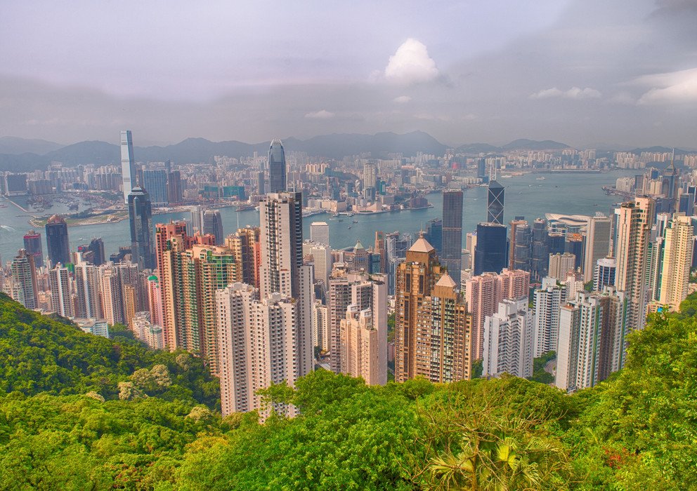 Rooftop view of Hong Kong.