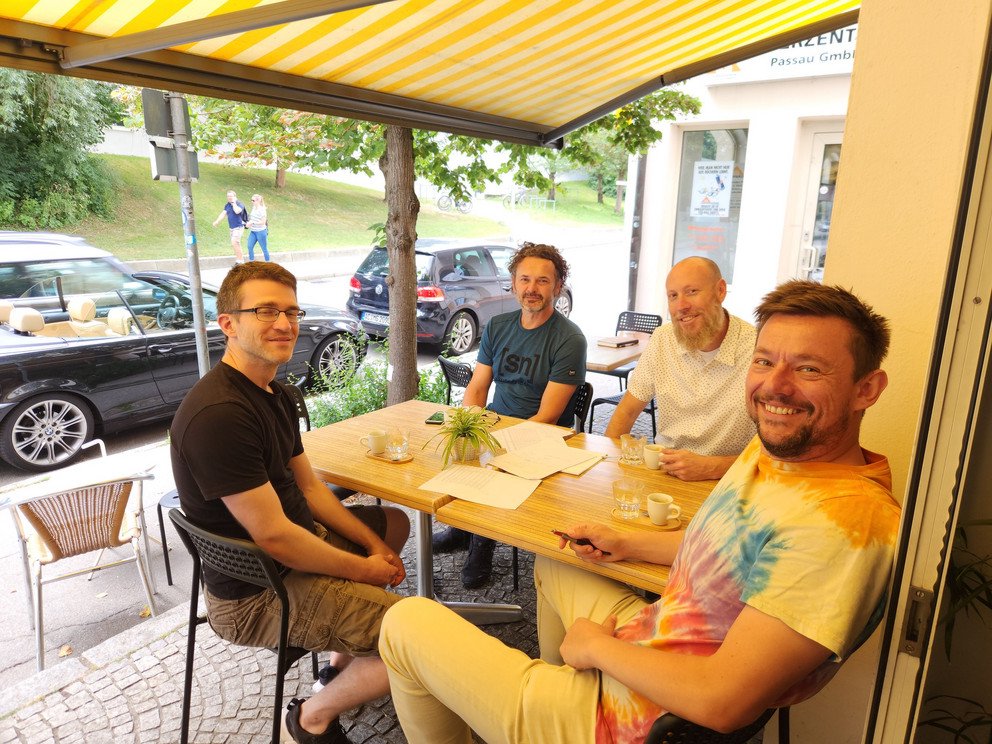 In the back: Professor Harry Haupt and Professor Daniel J. Henderson, in the front: Dr Markus Fritsch and Dr Joachim Schnurbus.