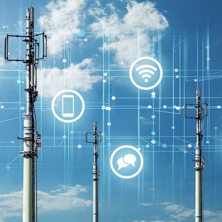 Funkmasten mit digitaler Infrastruktur. Symbolfoto: Adobe Stock