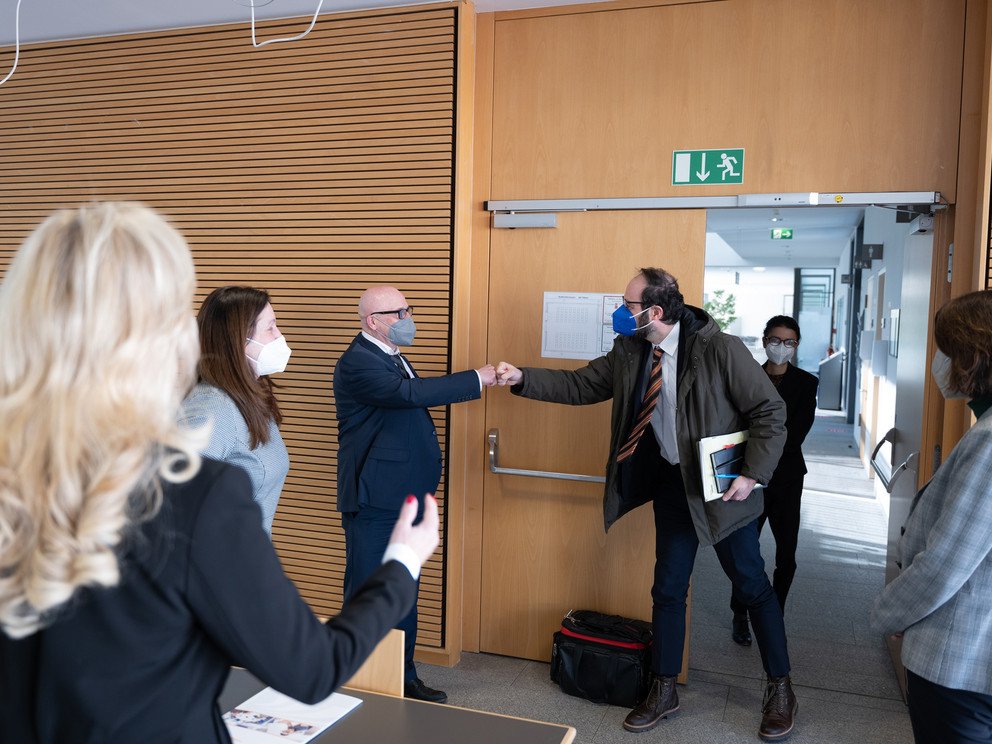 Impressionen vom Besuch der franz&ouml;sischen Generalkonsulin Corinne Pereira an der Universit&auml;t Passau. 