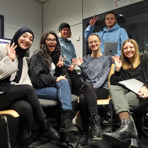 Redaktionsteam des Podcast "Kodifiziert - Der Prof-Talk" im Wintersemester 2022/2023.